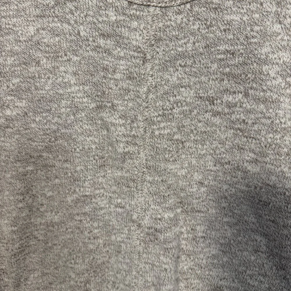 Madewell Tie-Front Short Sleeve Sweater Tee 100% Cotton Marled Beige Medium M - Picture 6 of 8